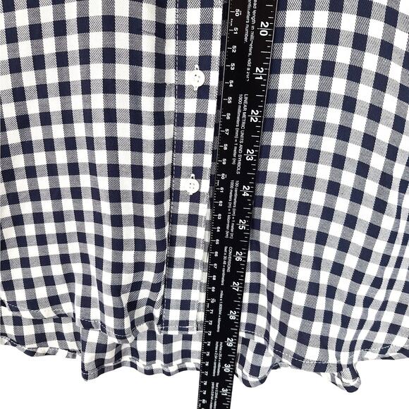 Womens Top Large Country Western Boho Embroidered Floral Plaid Button Down NWT - Picture 5 of 7